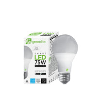 Greenlite A19 E26 (Medium) Smart WiFi LED Bulb Soft White 75 Watt Equivalence 1 pk