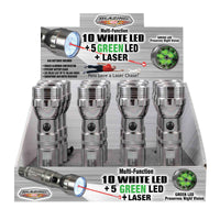 Blazing LEDz Multi-Function 91 lm Silver LED Flashlight AAA Battery (Pack of 16)