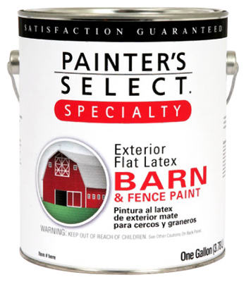 Speciality Barn & Fence Paint, Latex, Flat, White, Gallon (Pack of 2)