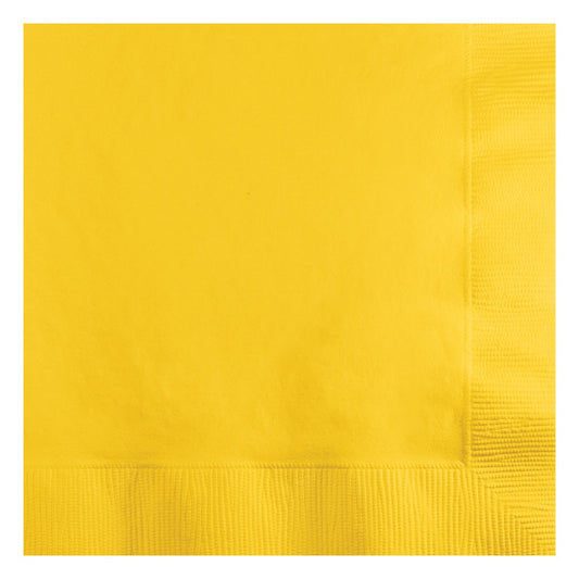 Creative Converting 801021B 5" Yellow 2-Ply Beverage Napkins 50 Count                                                                                 