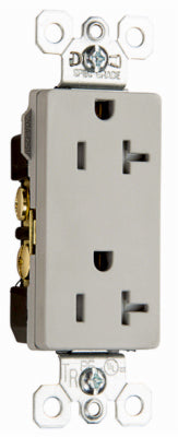 Decorator Outlet, Heavy-Duty, Gray, 20-Amp