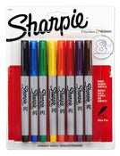 Sharpie 37600pp Ultra Fine Point Permanent Markers Assortment 8 Count