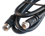 Black Point Products Inc BV-081 3' RG6 Black High Definition Coaxial Cable