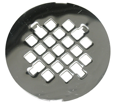 Shower Drain Grate, Snap In, Chrome Plated, 4-1/4-In.