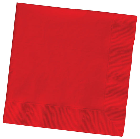 Creative Converting 801031B Red 2 Ply Beverage Napkins                                                                                                