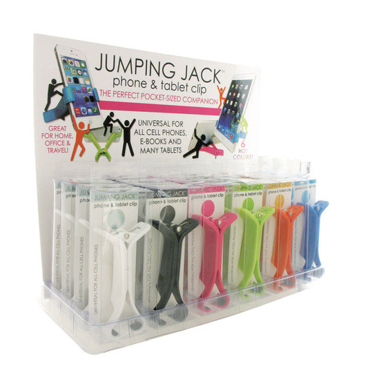 DM Merchandising Jumping Jack PHONE ACCESSORY Phone/Tablet Clip Metal/Plastic 24 pk (Pack of 24)