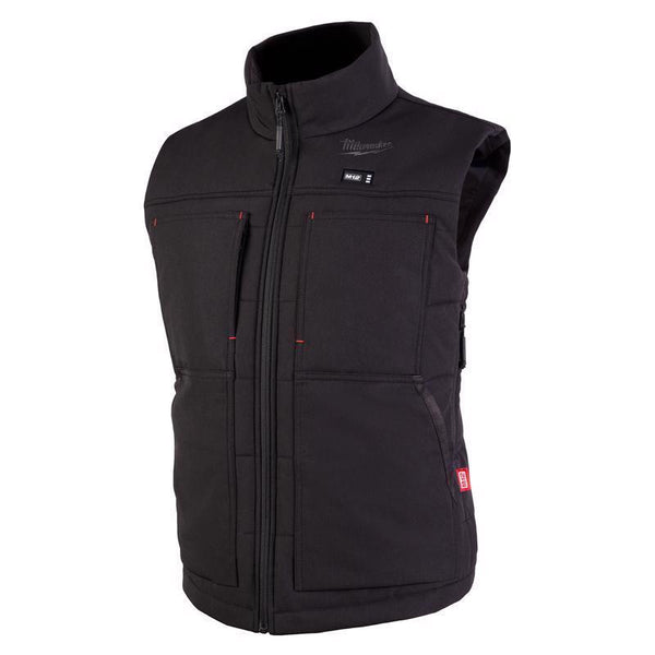 Chaleco térmico con cremallera completa y sin mangas para mujer Milwaukee M12 L (solo chaleco), color negro