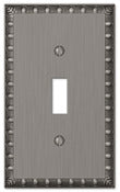 Amertac 90TAN 1 Toggle Antique Nickel Cast Egg & Dart Wallplate