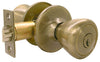 Ultra Security Antique Brass Entry Knobs KW1 1-3/4 in.