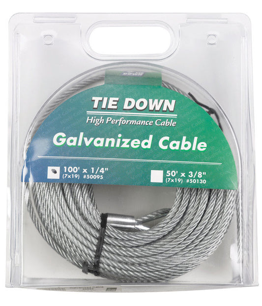 Tie Down Engineering Galvanized Galvanized Steel 1/4 in. D X 100 ft. L Aircraft Cable