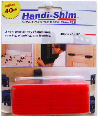 Handi-Shim Construction Shim, Red, 1/16-In., 40-Ct.
