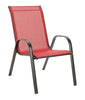 Living Accents Black Steel  Chair Red
