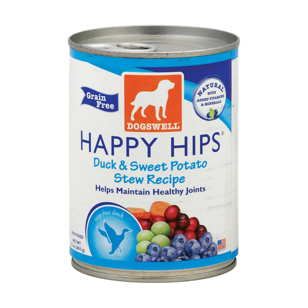 Alimento para perros Dogs Well Happy Hips con estofado de pato y batata - Caja de 12 - 13 oz. (paquete de 12)