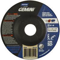 Norton Gemini 4.5 in. D X 7/8 in. Grinding Wheel