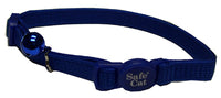 Cat Collar, Adjustable, Blue, 12-In.