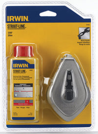 Juego de tiza torcida roja y carrete Irwin Strait-Line de 4 oz. de 100 pies