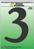 Hy-Ko 6 in. Black Plastic Number 3 Mounting Screws 1 pc. (Pack of 5)