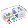 iDesign Clarity Clear Storage Box 3.75 in. H X 7.25 in. W X 10.75 in. D Stackable