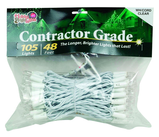 Holiday Bright Lights  Incandescent  Clear/Warm White  105 count String  Christmas Lights  48 ft.