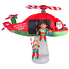 Gemmy  LED  White  96.85 in. Inflatable  Helicopter Santa/Elves