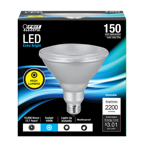 Bombilla LED PAR 38 E26 (mediana) de Feit Electric, luz diurna, equivalente a 150 vatios, paquete de 1