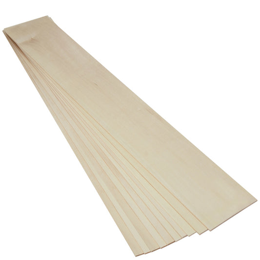 Midwest Products 4 in. W x 3 ft. L x 1/16 in. Basswood Sheet #2/BTR Premium Grade (Pack of 10)