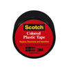 Scotch Black 125 in. L x 1-1/2 in. W Plastic Tape (Pack of 6)