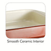Ceramica 14 x 10 in Ceramic Roasting Pan - Metallic Copper