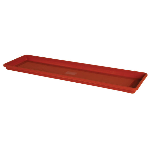 Bandeja tradicional de resina Terrabox de Bloem de 1,2 pulg. de alto x 5,4 pulg. de ancho x 28,8 pulg. de profundidad, arcilla de terracota