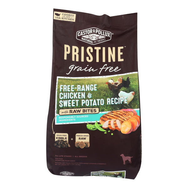 Castor and Pollux Pristine Grain Free Dry Dog Food - Chicken & Sweet Potato - Case of 5 - 4 lb.