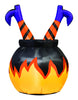 Gemmy  LED  Prelit Witch In Cauldren  Inflatable