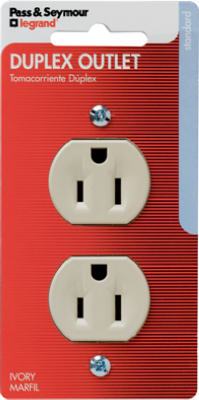 Standard Duplex Receptacle, 15-Amp, 125-Volt, Ivory (Pack of 5)