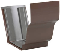 Gutter Slip Joint Connector, Brown, Galvanized Steel, 4-In.,