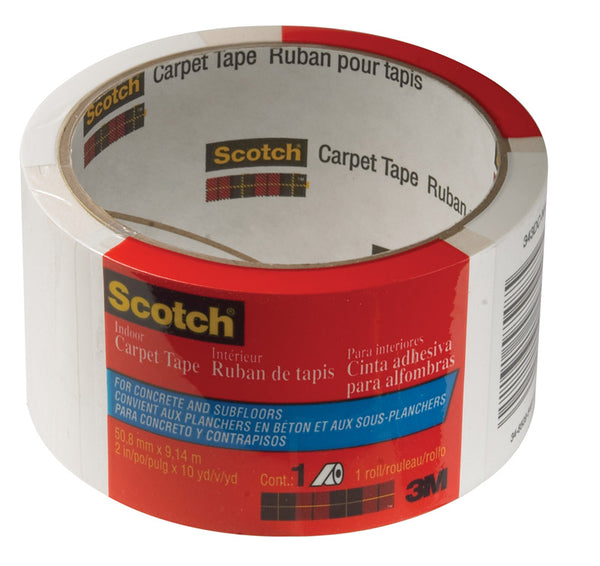 Cinta adhesiva para alfombras de doble cara de 3 m, 2" x 10 yardas