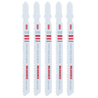 Milwaukee 4 in. Bi-Metal T-Shank Non-ferrous metal cutting Jig Saw Blade 8 TPI 5 pk