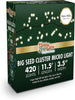 Holiday Bright Lights Big Seed Fairy Micro Light Cluster Ligths - Garlands, 420L Green Cord / Warm White Lights
