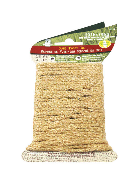 SecureLine  2/25 in. Dia. x 16 ft. L Natural  Braided  Jute  Twine