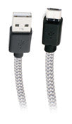 I Essentials IE-FC8-MICRO 8' Nylon Micro USB Charge & Sync Cable W/Desktop Cable Clip