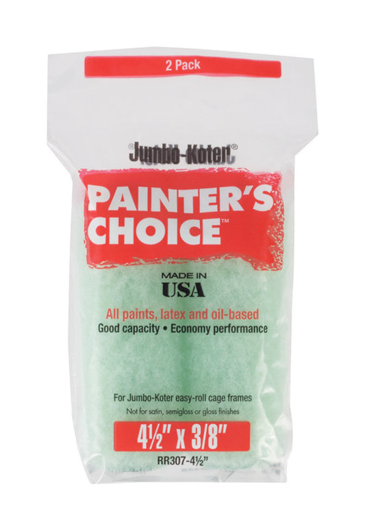Wooster  Painter's Choice  Knit  3/8 in.  x 4-1/2 in. W Paint Roller Cover  2 pk