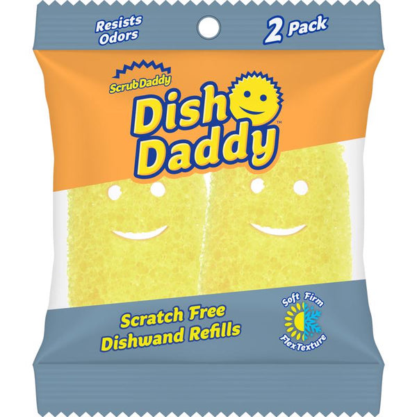 Recambio de estropajo para lavavajillas antirayaduras Scrub Daddy Dish Daddy para usos múltiples, paquete de 2