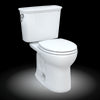 TOTO® Drake® Transitional Two-Piece Round 1.28 GPF Universal Height TORNADO FLUSH® Toilet with CEFIONTECT®, Cotton White - CST785CEFG#01