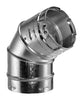 DuraVent 3 in. Dia. x 3 in. Dia. Adjustable 45 deg. Aluminum/Galvanized Steel Gas Vent Elbow (Pack of 2)