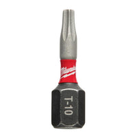 Milwaukee  SHOCKWAVE  Torx  T10   x 1 in. L Impact Insert Bit  Steel  2 pc.