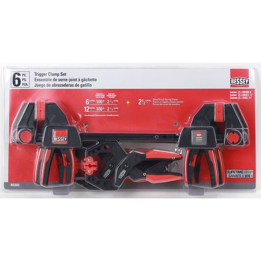 Bessey Trigger and Spring Combination Clamp Set 6 pc.