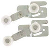 Prime-Line Silver Nylon/Steel Wardrobe Door Roller Assembly 2 pk