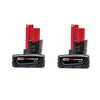 Milwaukee M12 Redlithium XC 12 V 3 Ah Lithium-Ion High Capacity Battery Pack 2 pc