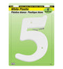 Hy-Ko 6 in. White Plastic Number 5 Mounting Screws 1 pc. (Pack of 5)