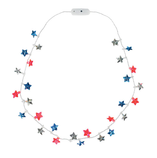 DM Merchandising Patriotic Pride Star Flashing Necklace 1 pk (Pack of 24)