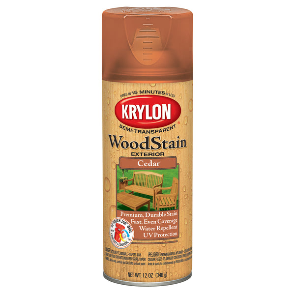 Tinte para madera a base de aceite de cedro suave semitransparente Krylon, 12 oz (paquete de 6)