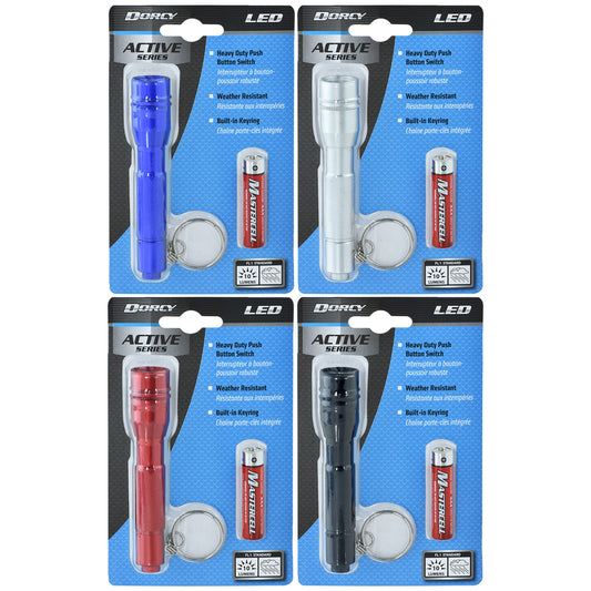 Dorcy Active Series 10 lm Assorted LED Key Light w/Key Chain AAA Battery